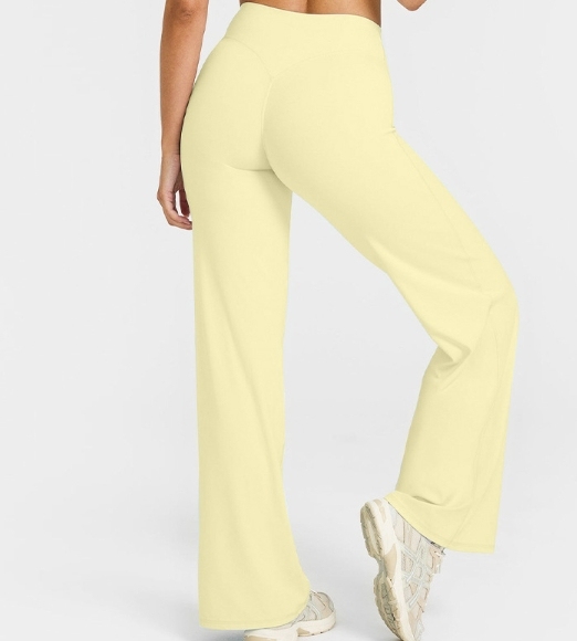 Pantaloni con gamba gialla