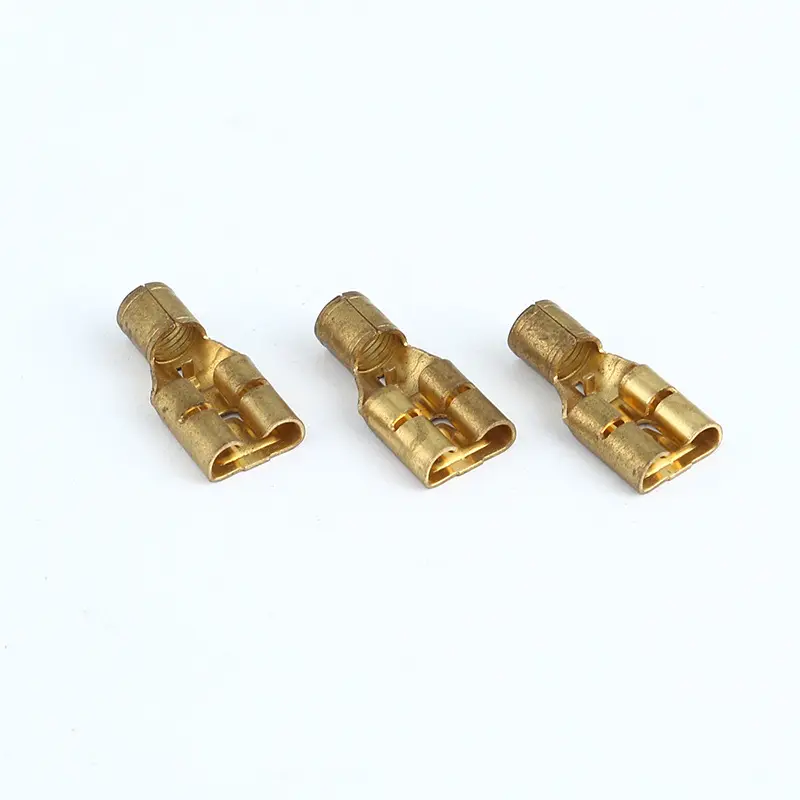 SV2-5 1/4 1,5-2,5 mm Y U-Typ elektrischer Endverbinder PVC Gabel-Späne Zunge Krempe Draht Isoliertes Kabel-Stiftschnalle-Clampe