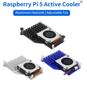 Raspberry Pi активный кулер для Raspberry Pi 5, вентилятор с регулируемой температурой, алюминиевый радиатор, с тепловыми лентами - Product Image 6