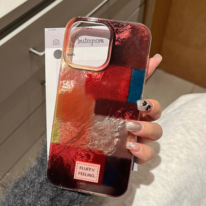 เคสโทรศัพท์มือถือสี่เหลี่ยมไล่ระดับสีสไตล์ปีใหม่เหมาะสำหรับ Iphone16pro สำหรับ iPhone 16 15 14เคสป้องกันแมว - Product Image 1