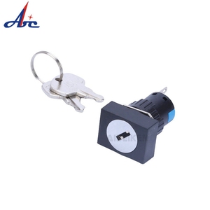 16mm Rotary Key Selector <strong>Switch</strong> 6 Pins 2NO 2NC <strong>Rectangle</strong> Round square <strong>Button</strong> Key <strong>Push</strong> <strong>Button</strong> <strong>Switch</strong> A16-11ZK - Product Image 4