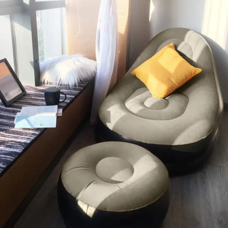 Sofá de silla perezoso inflable de PVC de alta calidad para sala de estar para adultos o niños, silla súper grande con bombas