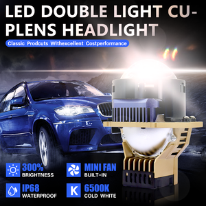 新しいデザイン3レーザーBi LEDプロジェクターフォグライト防水65w Biプロジェクトヘッドライトアルミニウム高低ビーム卸売スポットライト - Product Image 2