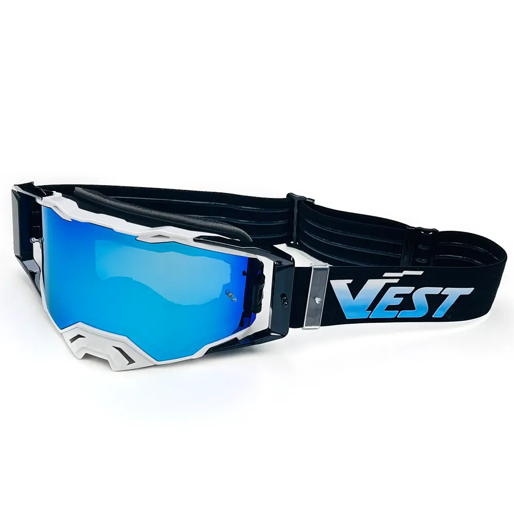 Lentes de cambio fácil Motocross MX Gafas con película de desgarro Protector nasal intercambiable Gafas de moto de cross personalizadas Gafas Motocross