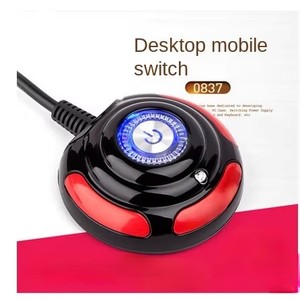 <strong>Computer</strong> Switch Power Supply On/off Reset HDD Push Round Big Button Switch with 160cm Cable Bracket for Desktop PC <strong>Computer</strong> Host - Product Image 2