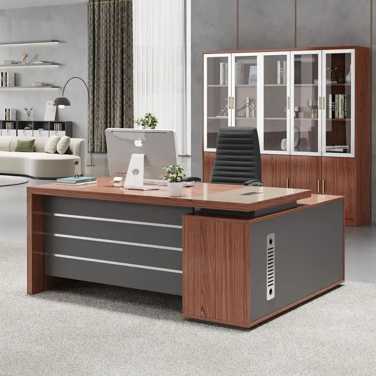 Ekintop कार्यालय डेस्क 1 टुकड़ा कार्यकारी 1.6m कार्यालय डेस्क बॉस तालिका लकड़ी के कार्यालय की मेज