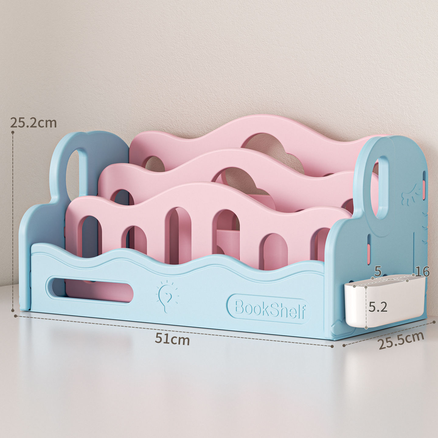 étagère de bureau éléphant en poudre bleue
