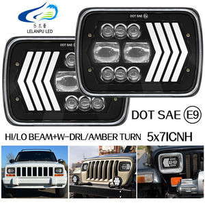 ยี่ห้อใหม่ Hi/Low พร้อมไฟสัญญาณ 7 นิ้ว 5x7 80W LED ไฟหน้ารถบรรทุก DRL led สําหรับรถจี๊ป offroad ไฟ - Product Image 2