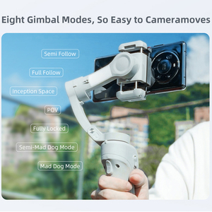 M01 gấp ba Trục Gimbal ổn định chân máy thông minh theo dõi khuôn mặt điện thoại Selfie Stick với điền ánh sáng chân máy - Product Image 4