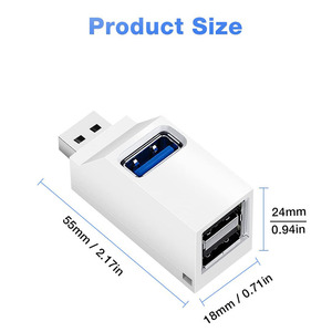 OEM 3D USB3.0 Hub 2 USB 2.0 Mini USB 3.0 adaptör genişletme çoklu USB Hub hızlı veri transferi çoklu Hub - Product Image 2