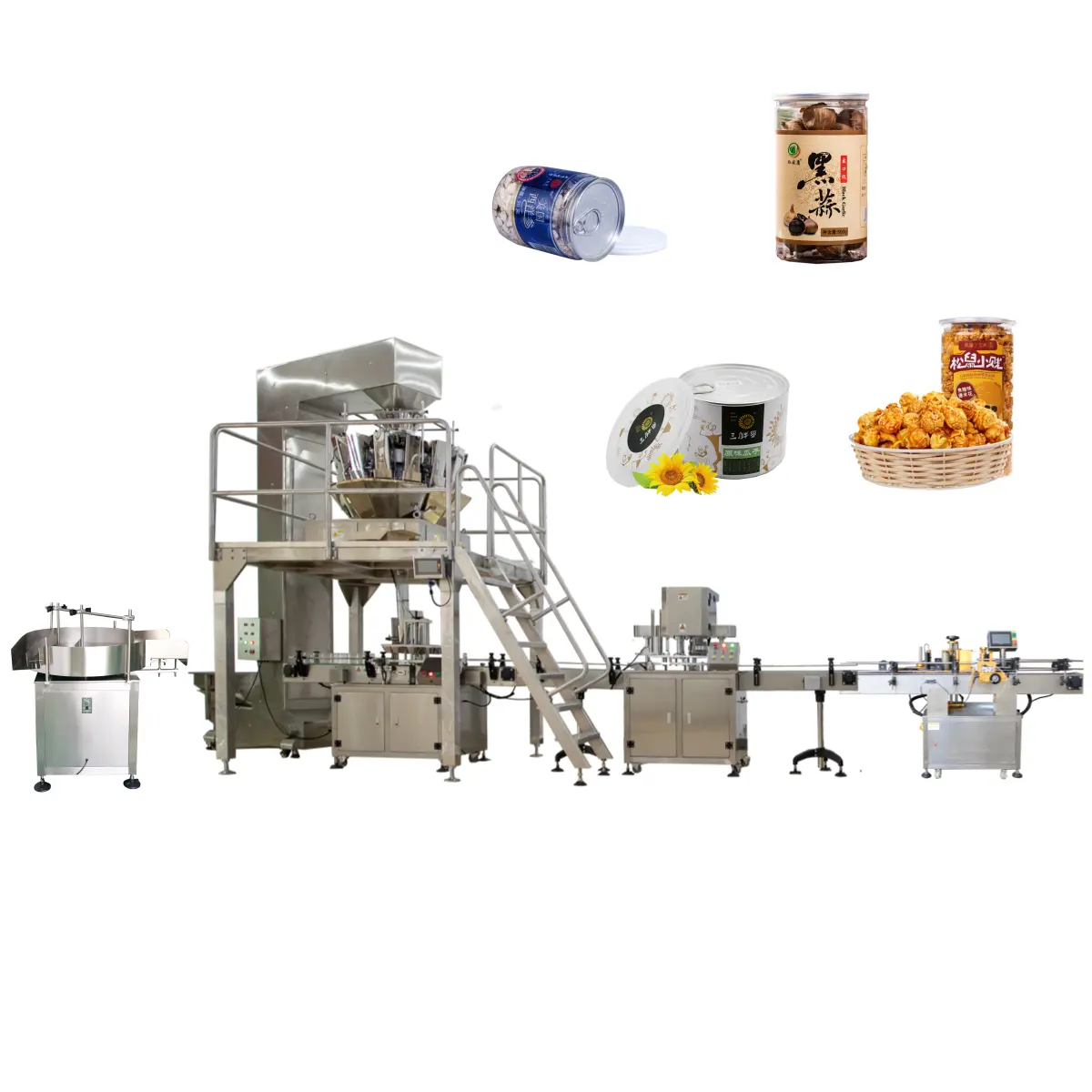 automatisch 4/10/12/14 kombikopf-waage popcorn/reis/nusssorten abfüllen und näh-multifunktions-verpackungsmaschine