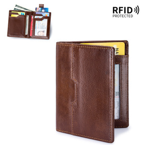 RFID真皮简约超薄短钱包多卡拉出卡包复古时尚男士卡座钱包 - Product Image 6