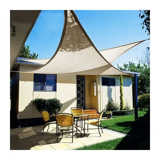 Wasserdichtes Polyester gewebe mit PU-beschichtetem 300D 4*4*4m Triangle Sun Shade Sail