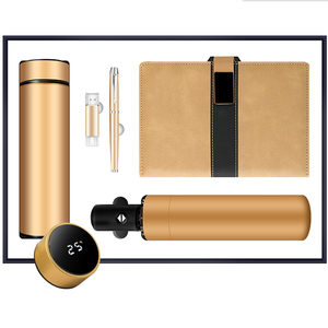 Notebook Gift Pack with Umbrella Pen Temperature Display Vacuum Flask <strong>Usb</strong> Flash Drive Speaker Power Bank Vip Gift Set High-end - Product Image 2
