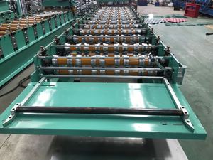 High Quality Model 840 Bamboo Design Steel Step Glazed Tile Roll Forming Machine PLC Control <strong>System</strong> Bearing Core Building - Product Image 3