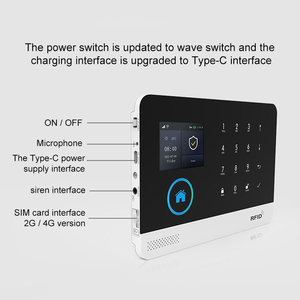Kit de seguridad inteligente para el hogar, sistema de seguridad automatizado inalámbrico WiFi, teclado táctil, sistema de alarma 4G LTE Tuya - Product Image 6
