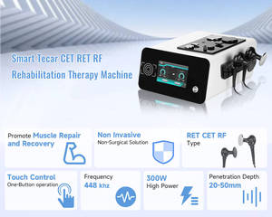 Équipement de physiothérapie diathermie Tecar Smart 448kHz Tecar PRO Max Vet Radio Fréquence Indiba Tecar Machine avec électrothérapie - Product Image 2