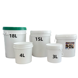 Fabrika toptan PP HDPE 150ml 350ml 500ml 1l 2l 3l 5l 6l 10l 15l 18l 20l plastik kovalar kapaklı ve kolu - Product Image 4