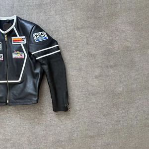 سترة جلدية مخصصة للرجال في الشوارع العالية لسباقات الدراجات النارية للرجال من جلد البولي يوريثان سترة لراكبي الدراجات النارية - Product Image 3