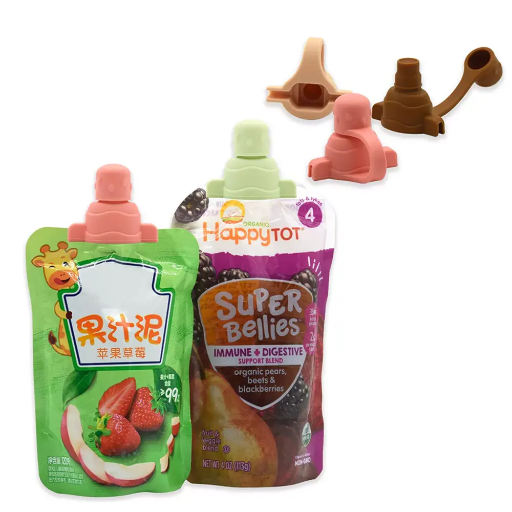 Bolsa de silicone para alimentos, alimentos de silicone compatível com garrafa, sacos de armazenamento de leite para bebês, com bico