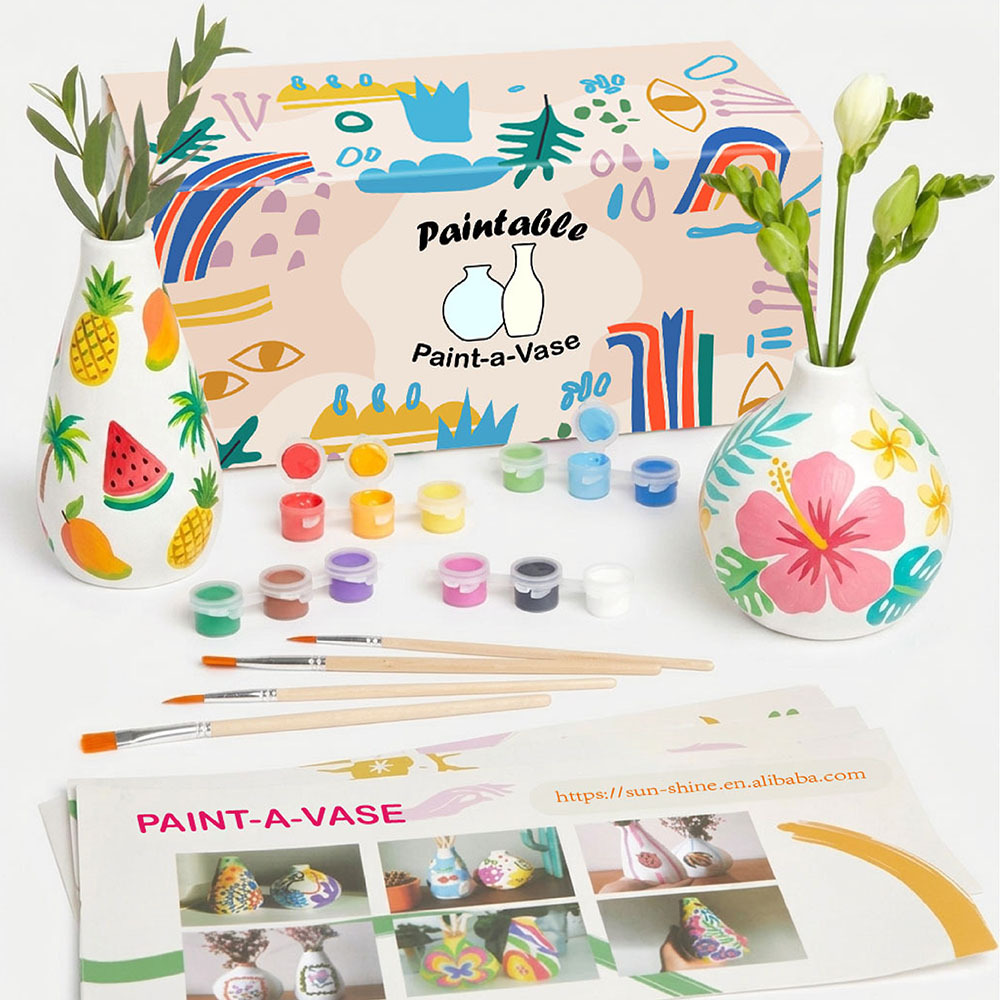 Caja de color personalizada con 2*jarrones