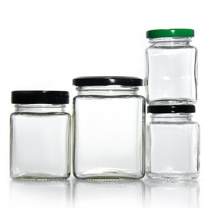 Tùy Chỉnh Nhãn 8Oz 16 Oz 32Oz Rõ Ràng Kín Glass Lọ Đường Cho Thực Phẩm Lưu Trữ Với Nắp Nhựa - Product Image 4