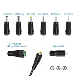 Özelleştirme 3-12V ayarlanabilir güç kaynağı 30W izleme çok fonksiyonlu adaptör güç kablosu uzatma kablosu 8 kafaları - Product Image 3