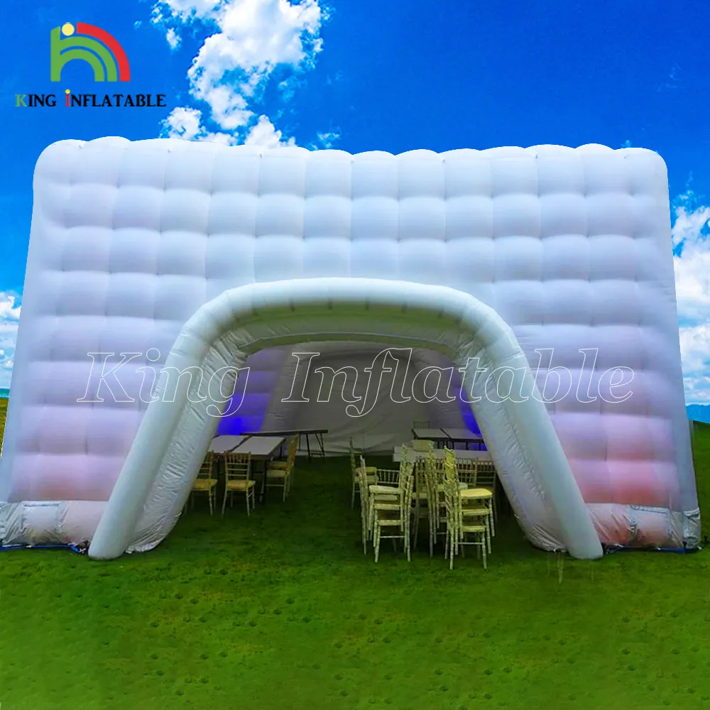 Large Outdoor Blow Up Cube Wedding Party Event Led Light Inflatable Marquees Cube Tent