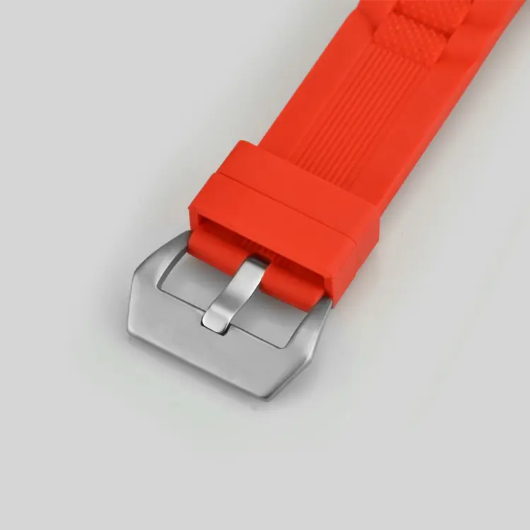 Pulseira de relógio de silicone, pulseira esportiva de borracha macia impermeável com fecho, acessórios de pulseira de aço inoxidável com fivela de pino