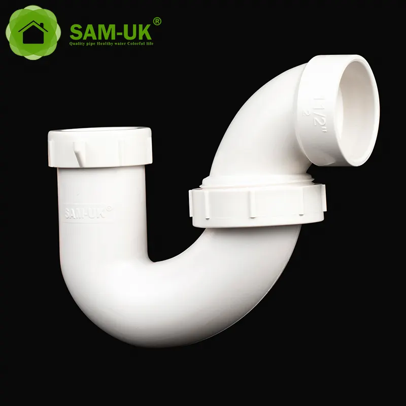 SAM-UK Verkoop Kwaliteitsproduct Plastic Buisfittingen Namen Dwv Trap Met Union Pvc Pipe Mouw Elleboog Fittingen