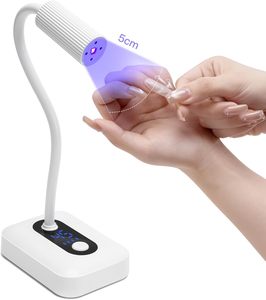 2025新款3定时器360可调鹅颈设计可充电紫外发光二极管指甲灯无绳指甲灯带自动传感器 - Product Image 1