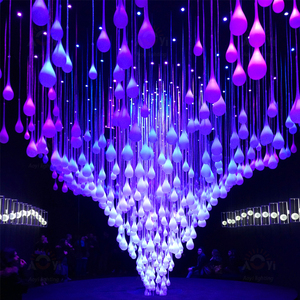 Event Stage Wasser tropfen Dynamische Programmierung Licht verlauf Benutzer definierte schillernde Kunst Installation LED 30 Wohnzimmer Kunststoff 80 E27 360 - Product Image 1