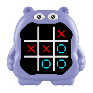 Taşınabilir seyahat Tic Tac Toe oyunu Hippo tarzı 3-in-1 el bulmaca konsolu kurulu çocuklar için oyunlar ve yetişkin oyunları - Product Image 1
