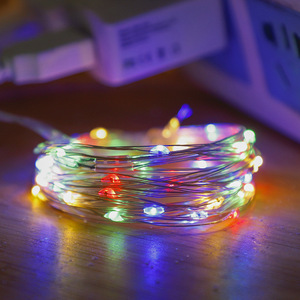 USB-Fernbedienung acht Funktion LED Kupferdraht Stern licht Fee Weihnachts ferien dekorative Lichterkette - Product Image 4