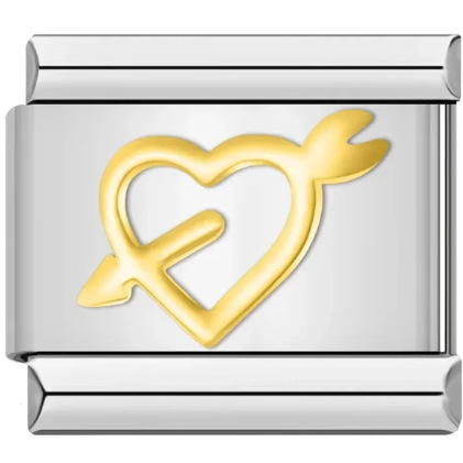 0090-a golden empty heart pierced by an arrow