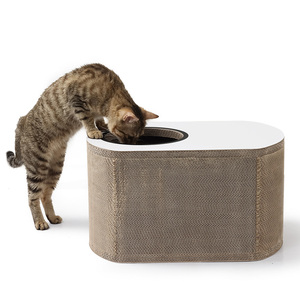 Grande papelão ondulado Cat Scratcher Lounge Catnip melhorar