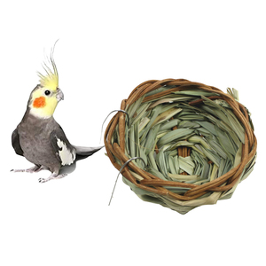 Küçük Pet Humming kuş yuvalama papağan evi kuş dışında yuva asılı köklü cep İşi dokuma çim <span class=keywords><strong>Birdhouse</strong></span> Pet House - Product Image 2