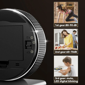 Timer popolare grande Display a LED rotabile conto alla rovescia Timer magnetico da cucina rotondo nero digitale allarme Timer da cucina ricorda - Product Image 6
