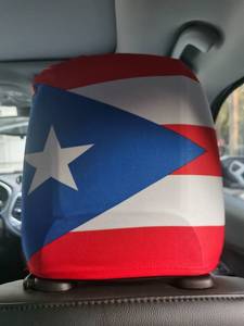Custom Goedkope Elastische 2 Pack Hoofdsteun Covers Voor Puerto Rico <span class=keywords><strong>Pr</strong></span> Vlag - Product Image 4