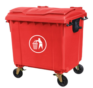 1100L大尺寸垃圾桶移动垃圾容器塑料矩形垃圾桶带轮子 - Product Image 3
