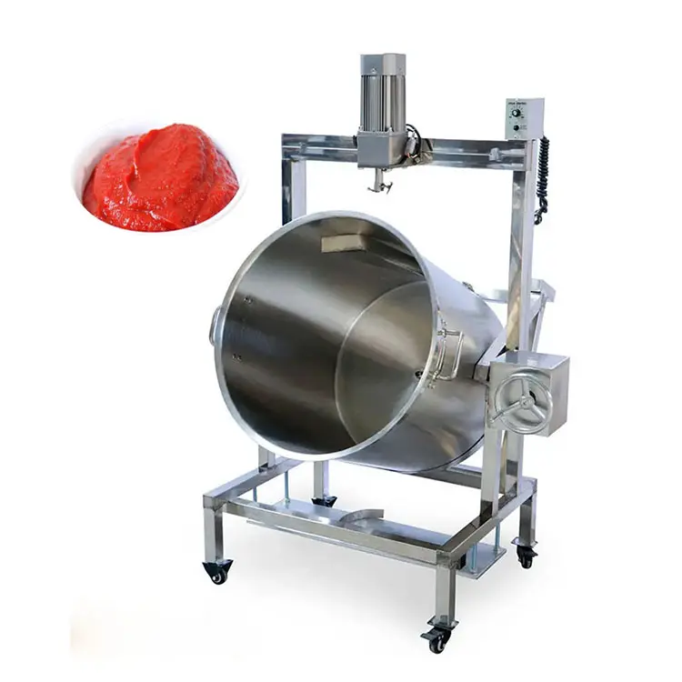 40L 50L 70L Hot Pot Sauce Cooking Machine Pastry Filling Soy Beef Sauce Stirring Pot Gas Heating And Mixing Machine