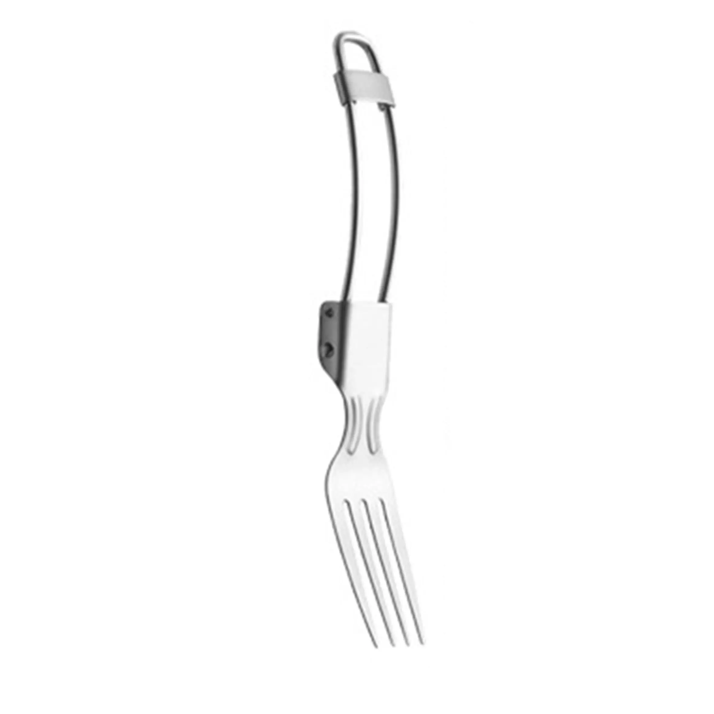 Portable réutilisable pliable en acier inoxydable métal titane camping, voyage en plein air pliable fourchette cuillère couteau pliant spork/