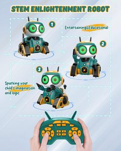 ロボット玩具子供向け充電式リモートコントロールロボット自動デモ式音声ミュージカルRCロボット玩具 - Product Image 6