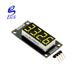 Modulo di visualizzazione a LED TM1637 all'ingrosso 4 bit modulo di visualizzazione a segmenti a LED a tubo digitale con Display a orologio verde anodo comune rosso - Product Image 3