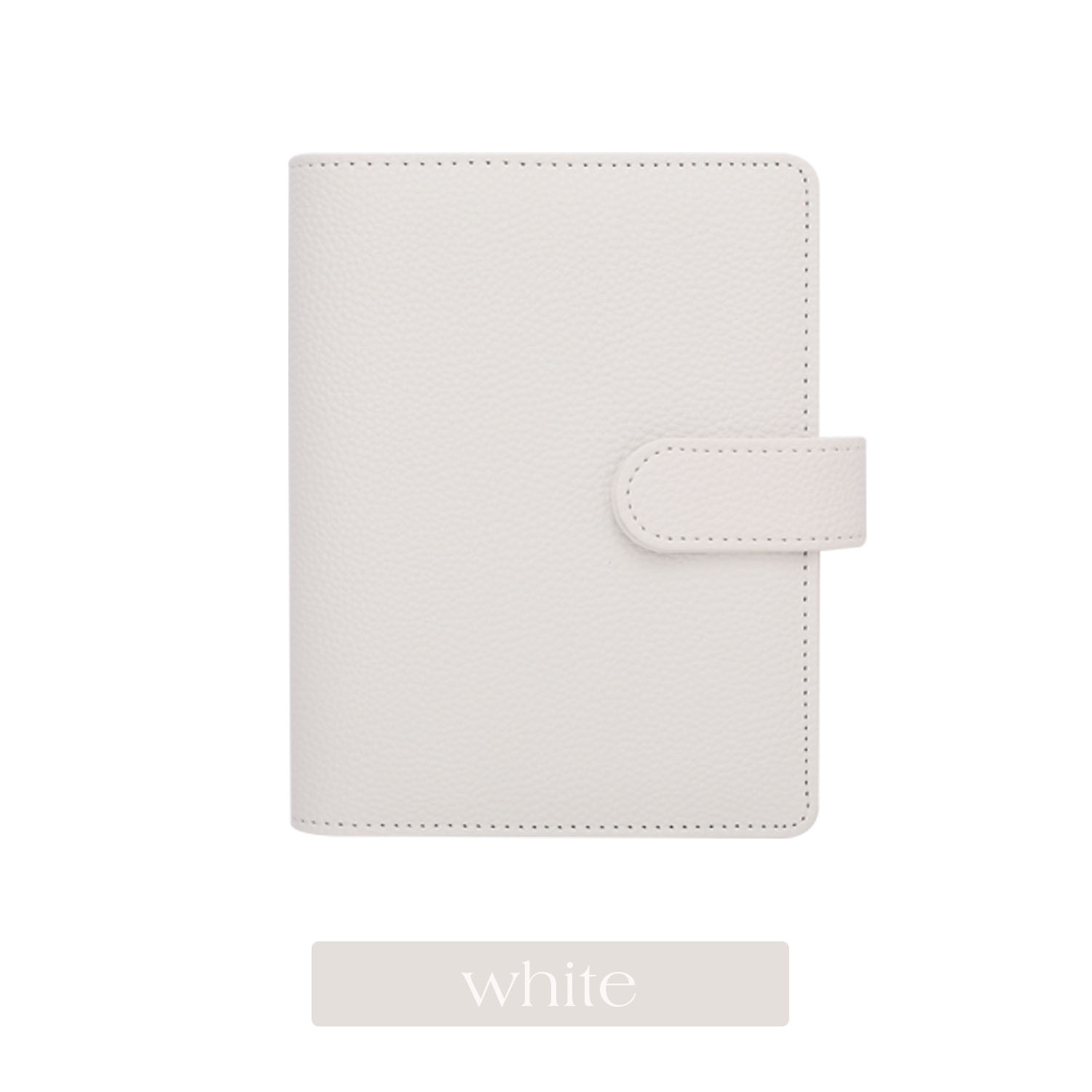 White with Gold Rings