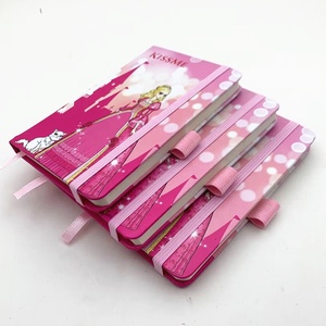 <strong>Custom</strong> A6 Painting Cute Cartoon Journal Diary Hardcover Pink Mini <strong>NoteBook</strong> Gift for Students with <strong>Elastic</strong> <strong>Strap</strong> and Pen Loop - Product Image 5