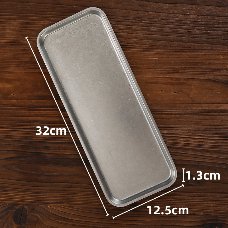 32x13 rectangular dessert/drink plate (with snowflake-like frosting)