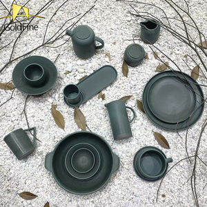 Crockery mutfak reaktif sır ile porselen sofra takımı yeni stil seramik kumtaşı yemek takımı setleri - Product Image 3