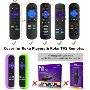 <strong>TCL</strong> for Roku Smart TV Streaming Stick <strong>Remote</strong> Silicone Case Universal Protective <strong>Controller</strong> Sleeve Fixed <strong>Code</strong> Battery Cover - Product Image 2