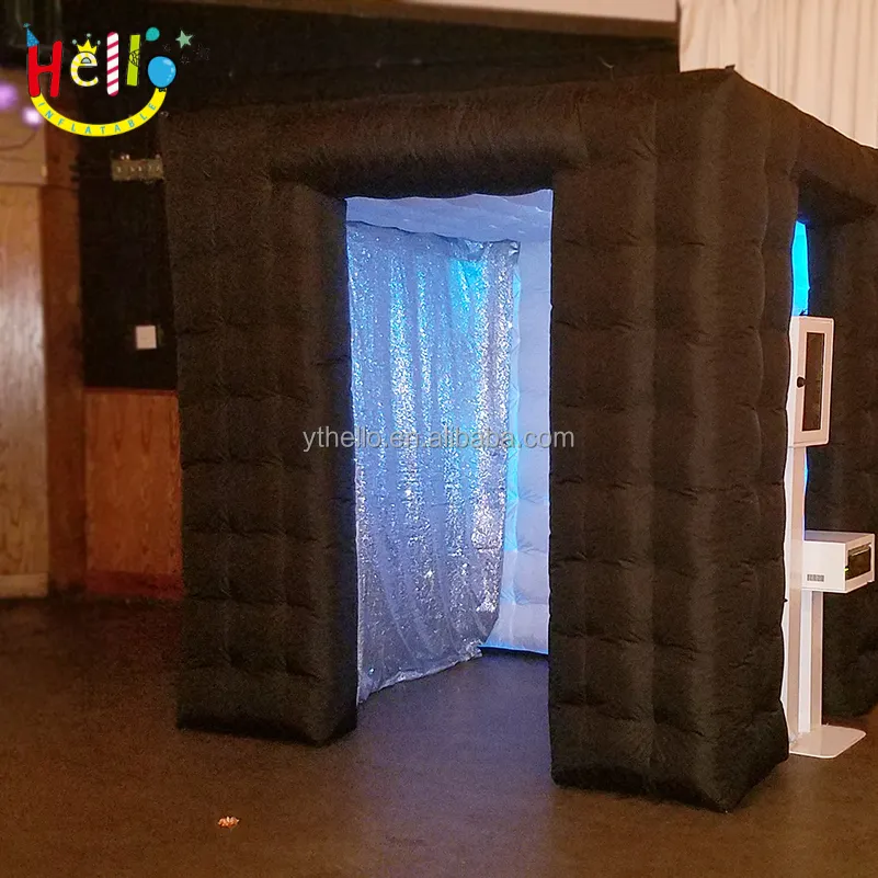 folding inflatable LED photo display stands self-service photo booth cube pavilion printer inflatable photo booth